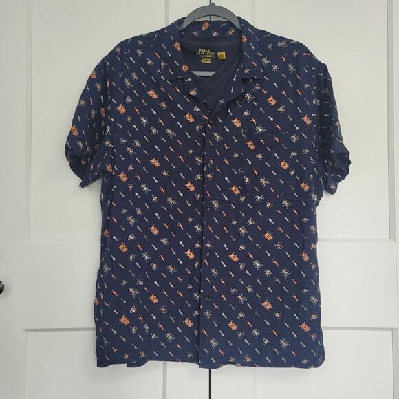 Bundle polo Ralph lauren top and Goodfellow button-down shirt, large - Picture 9 of 12